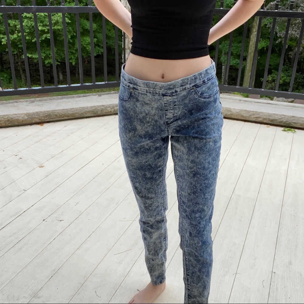 lei acid wash jeggings